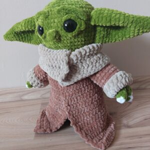 Zöld űrlakó-amigurumi figura