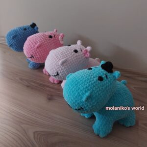 Happy hippos-amigurumi vizilovak