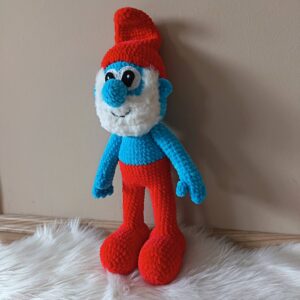 Kék apóka-amigurumi figura